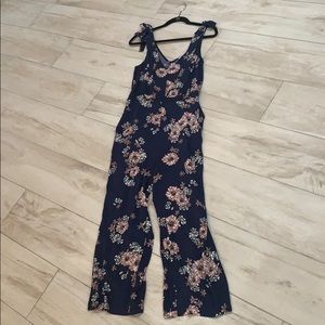 Cupcakes & Cashmere navy floral jumpsuit